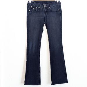 True Religion Womens Jeans 25 Becky Bootcut Low Rise Dark Wash Y2K Flap Pockets